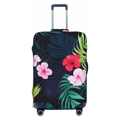 Palmu lapu zieds Biezs elastīgs bagāžas aizsargapvalks rāvējslēdzēja uzvalks somai Čemodāna pārsegi Ratiņu pārsegs ceļojumi