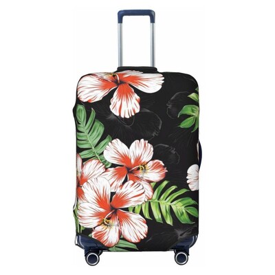 Palmu lapu zieds Biezs elastīgs bagāžas aizsargapvalks rāvējslēdzēja uzvalks somai Čemodāna pārsegi Ratiņu pārsegs ceļojumi