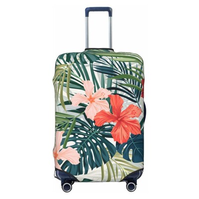 Palmu lapu zieds Biezs elastīgs bagāžas aizsargapvalks rāvējslēdzēja uzvalks somai Čemodāna pārsegi Ratiņu pārsegs ceļojumi