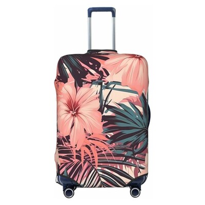 Palmu lapu zieds Biezs elastīgs bagāžas aizsargapvalks rāvējslēdzēja uzvalks somai Čemodāna pārsegi Ratiņu pārsegs ceļojumi