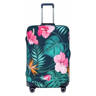 Palmu lapu zieds Biezs elastīgs bagāžas aizsargapvalks rāvējslēdzēja uzvalks somai Čemodāna pārsegi Ratiņu pārsegs ceļojumi