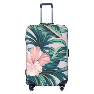 Palmu lapu zieds Biezs elastīgs bagāžas aizsargapvalks rāvējslēdzēja uzvalks somai Čemodāna pārsegi Ratiņu pārsegs ceļojumi