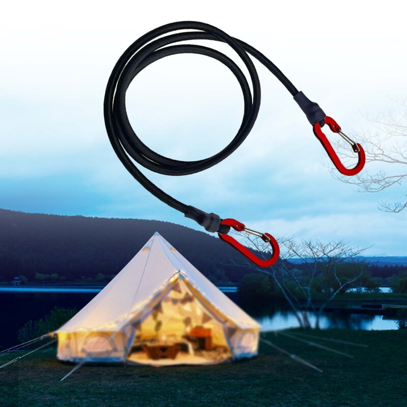 Bagāžas virves aukla Motocikla bagāžas elastīgā siksna ar āķiem Izturīgs velosipēdu bagāžnieks āra riteņbraukšanas kempingam