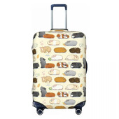 Pielāgotas modes jūrascūciņu parādes bagāžas pārsegs Modes dzīvnieku čemodānu aizsargapvalki uzvalks 18-32 collām