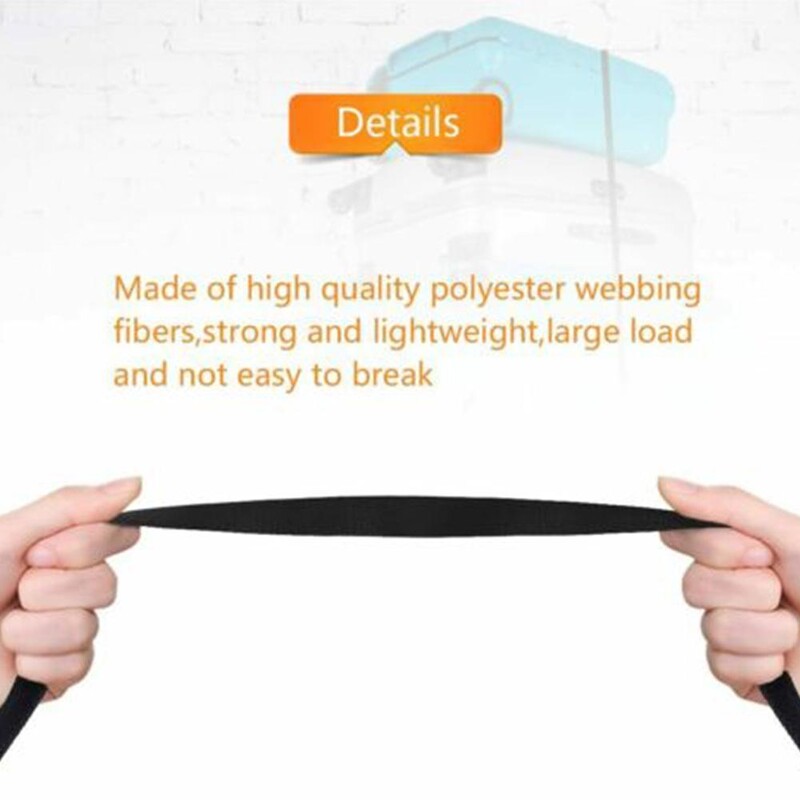 2gab 40cm melna sprādzes piesienamā josta Auto bagāžas somas kravas siksnas automašīnu motociklam metāla sprādzes vilkšanas virve Spēcīga sprūdrata josta