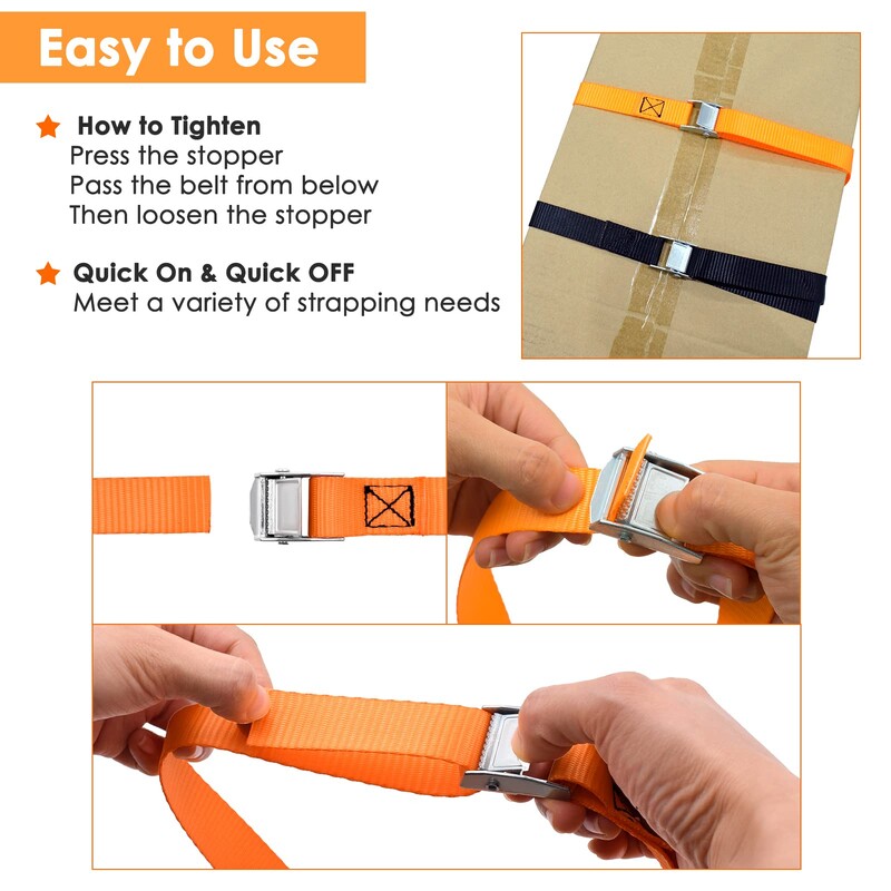 Curele de fixare Curele de ancorare reglabile Curele cu clichet Curele de fixare cu clichet rezistente Curele de încărcare cu cataramă cu came Suitab