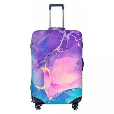 Personalizat de lux violet textura abstractă marmură model husă pentru bagaje drăguț valiză protectoare acoperă costum pentru 18-32 inch