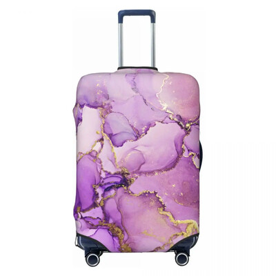 Personalizat de lux violet textura abstractă marmură model husă pentru bagaje drăguț valiză protectoare acoperă costum pentru 18-32 inch