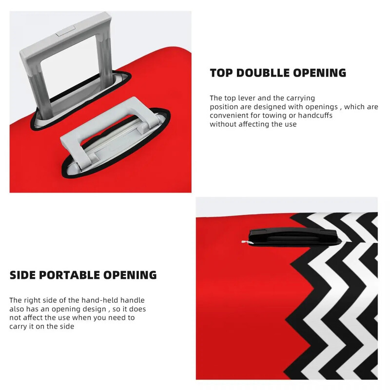 Personalizat, amuzant, modern, Twin Peaks, în zig-zag, husă pentru bagaje, lavabilă, huse pentru valiza de călătorie.