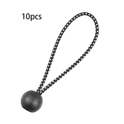 10GB Black Ball Bungee Pack Shock Elastīga kaklasaites cilpas auklas stiprinājums Piekabes virves Sprādzes Mugursomas piederumi Āra rīks