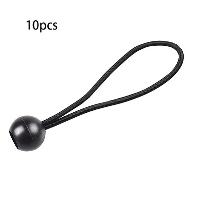 10GB Black Ball Bungee Pack Shock Elastīga kaklasaites cilpas auklas stiprinājums Piekabes virves Sprādzes Mugursomas piederumi Āra rīks