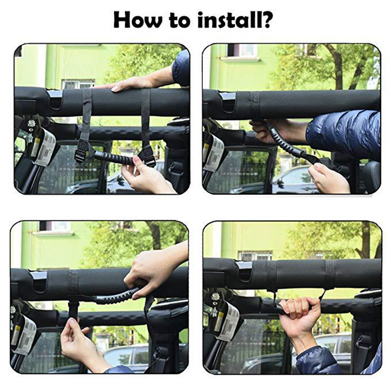 Mâner de apucare pentru mașină pentru Jeep Wrangler YJ TJ JK JL JKU 1987-2018, bară de prindere, filă de tragere, accesorii pentru balustradă de siguranță interioară