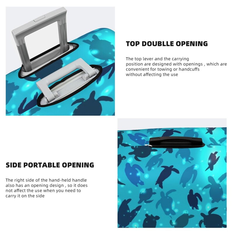 Husă pentru valiză marina tropicală broaște țestoase, înot, zbor, călătorie, cu protectie pentru bagaje