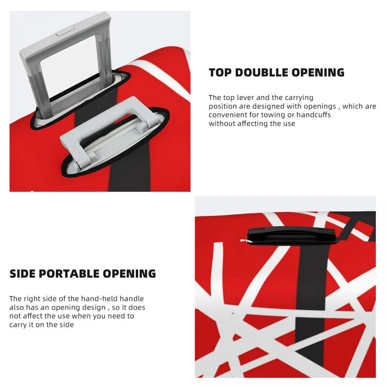 Husă pentru valiză Van Halen EVH 5150 STRIPES Protecție pentru călătorii de croazieră Materiale pentru bagaje elastice pentru vacanță