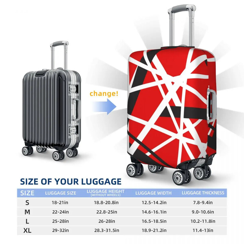 Husă pentru valiză Van Halen EVH 5150 STRIPES Protecție pentru călătorii de croazieră Materiale pentru bagaje elastice pentru vacanță