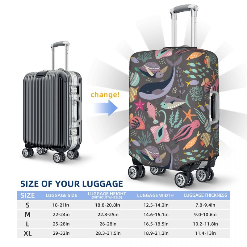 Husă pentru valiză Marine Life Model stea cu broasca țestoasă de vacanță Excursie de croazieră Practică pentru accesorii pentru bagaje Protector