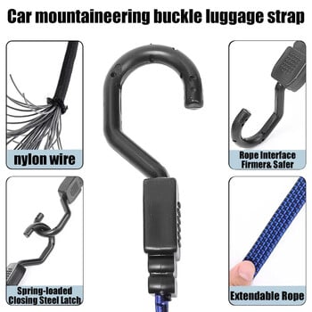 Ελαστικά κορδόνια Bungees με Hook Heavy Duty Luggage Bungee Strap Αντιολισθητικό επίπεδο ελαστικό σχοινί για μοτοσικλέτες Movin