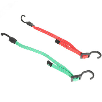 2 τεμ. Hook Baggage Rope Flat Bungee Cords with Hooks Elastic Heavy 5000X420X300CM Cargo Straps Carabiner