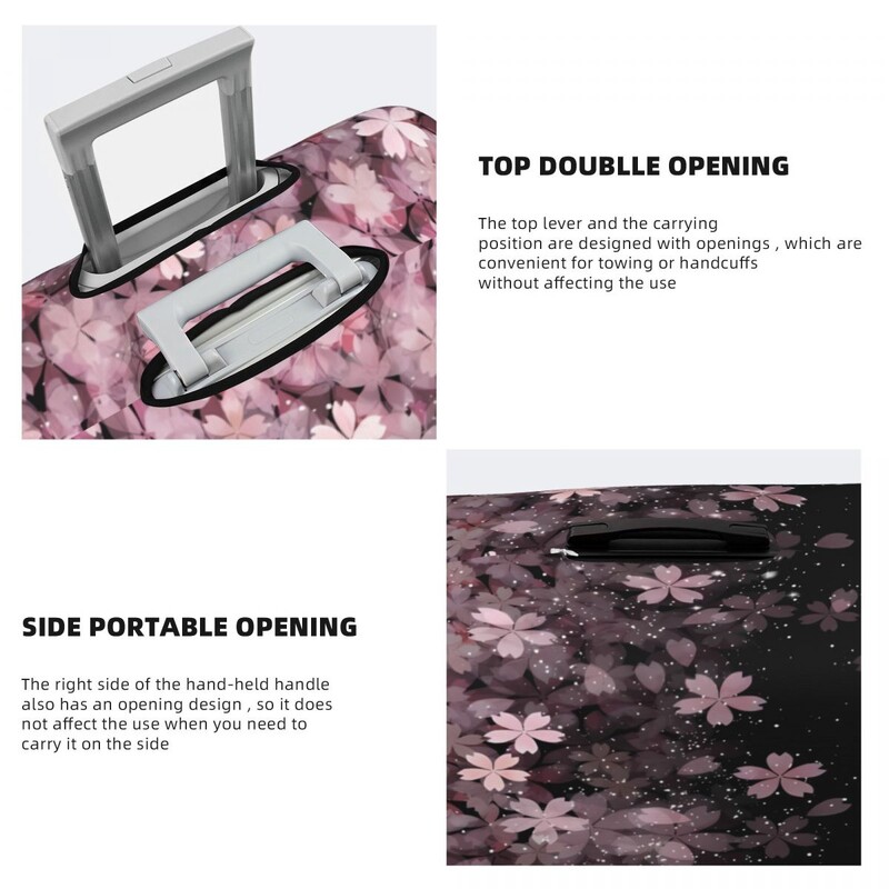 Sakura Starry Sky Husă Valisă Floare Călătorie Vacanță Elastic Protector Husă Bagaj