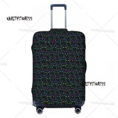 Protector personalizat pentru husă de bagaje cu pisică neagră drăguță Huse drăguțe pentru valiză de călătorie pentru 18-32 inch