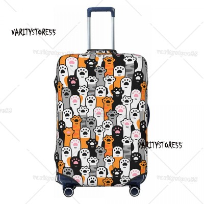 Protector personalizat pentru husă de bagaje cu pisică neagră drăguță Huse drăguțe pentru valiză de călătorie pentru 18-32 inch