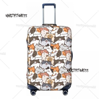 Protector personalizat pentru husă de bagaje cu pisică neagră drăguță Huse drăguțe pentru valiză de călătorie pentru 18-32 inch