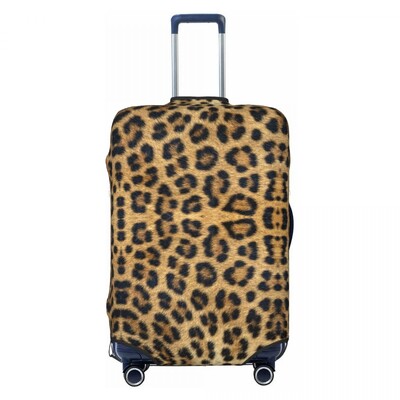 Pielāgoti tropu savvaļas dzīvnieku leoparda ādas tekstūras čemodāna pārvalki Mazgājami ceļojumu bagāžas pārsegi 18-32 collām