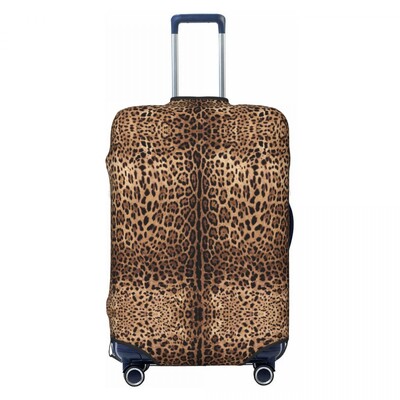 Pielāgoti tropu savvaļas dzīvnieku leoparda ādas tekstūras čemodāna pārvalki Mazgājami ceļojumu bagāžas pārsegi 18-32 collām