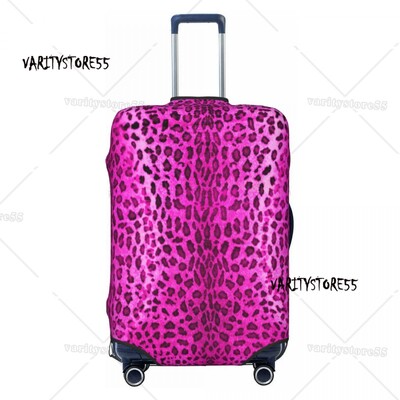 Husă personalizată pentru bagaje de călătorie cu imprimeu leopard, husă elastică pentru valiză din piele de animal, pentru 18-32 inci