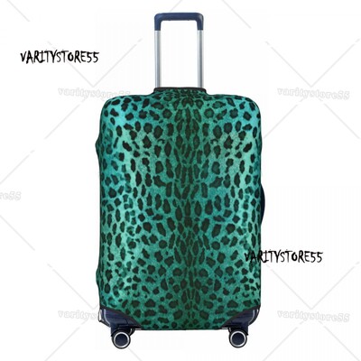 Husă personalizată pentru bagaje de călătorie cu imprimeu leopard, husă elastică pentru valiză din piele de animal, pentru 18-32 inci