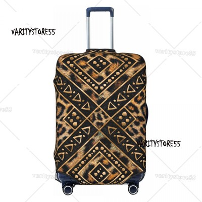 Husă personalizată pentru bagaje de călătorie cu imprimeu leopard, husă elastică pentru valiză din piele de animal, pentru 18-32 inci