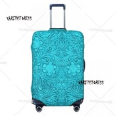 Huse de bagaje personalizate, amuzante, turcoaz, cu aspect texturat