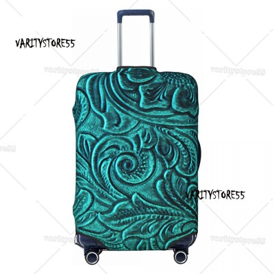 Huse de bagaje personalizate, amuzante, turcoaz, cu aspect texturat