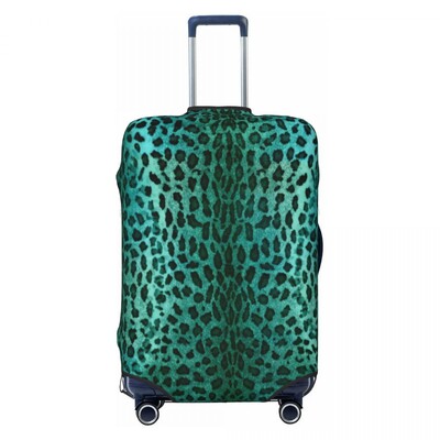 Custom Leopard And Zebra Ethnic Tribal Geometric Orliments Κάλυμμα αποσκευών ταξιδιού Ελαστικό κάλυμμα βαλίτσας από δέρμα ζώων