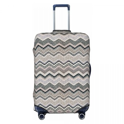 Custom Leopard And Zebra Ethnic Tribal Geometric Orliments Κάλυμμα αποσκευών ταξιδιού Ελαστικό κάλυμμα βαλίτσας από δέρμα ζώων