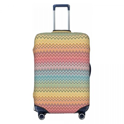 Custom Leopard And Zebra Ethnic Tribal Geometric Orliments Κάλυμμα αποσκευών ταξιδιού Ελαστικό κάλυμμα βαλίτσας από δέρμα ζώων