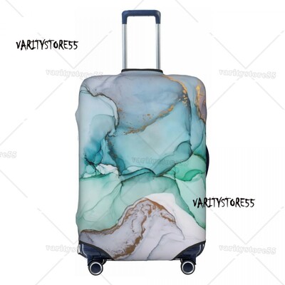 Personalizat de lux albastru abstract texturi marmură model husă protectoare pentru bagaje elastice valiză de călătorie