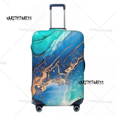Personalizat de lux albastru abstract texturi marmură model husă protectoare pentru bagaje elastice valiză de călătorie