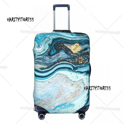 Personalizat de lux albastru abstract texturi marmură model husă protectoare pentru bagaje elastice valiză de călătorie