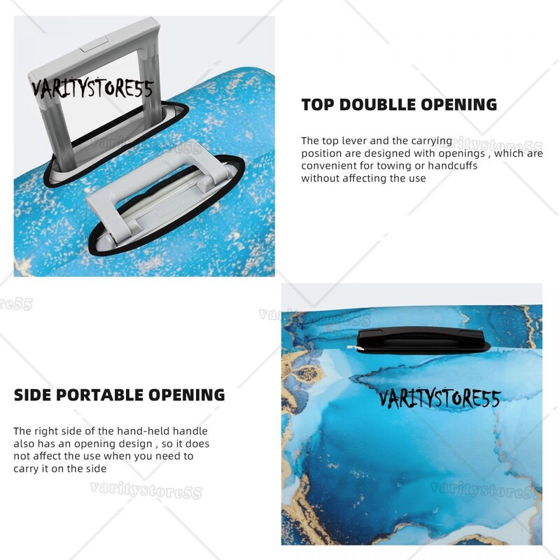 Personalizat de lux albastru abstract texturi marmură model husă protectoare pentru bagaje elastice valiză de călătorie