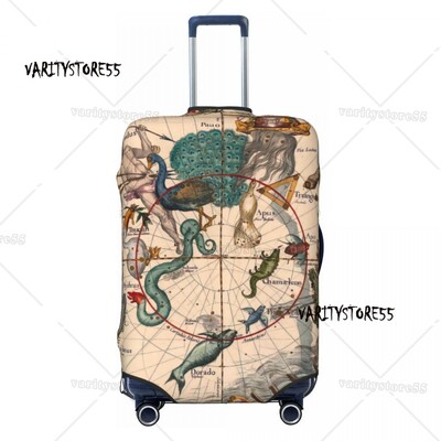 Zvaigznāju diagrammas drukāšana Bagāžas aizsargājošie putekļu pārsegi Elastīgi ūdensnecaurlaidīgi 18-32 collu čemodāna pārsega ceļojumu piederumi