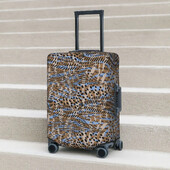 Husă pentru valiză cu imprimeu leopard, cu dungi simple, cu zebră, pentru croazieră, protecție pentru călătorie, pentru vacanță, distracție, pentru bagaje, cadou de Crăciun