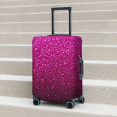 Husă pentru valiză cu imprimeu cu sclipici metalice Roz Ombre Sparkles Protector de călătorie distractiv Husă pentru bagaje Flight
