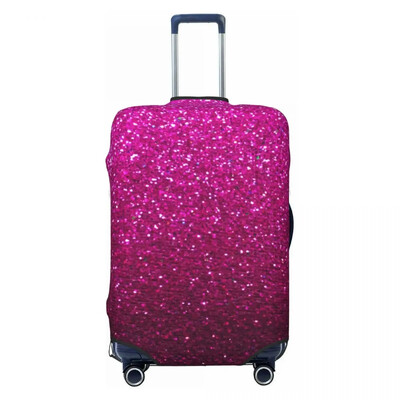 Husă pentru valiză cu imprimeu cu sclipici metalice Roz Ombre Sparkles Protector de călătorie distractiv Husă pentru bagaje Flight