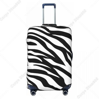 Κάλυμμα βαλίτσας σχεδίασης Zebra Black and White Stripes Cruise Trip Protector Πρακτικά προμήθειες αποσκευών για διακοπές