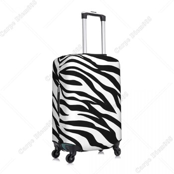 Κάλυμμα βαλίτσας σχεδίασης Zebra Black and White Stripes Cruise Trip Protector Πρακτικά προμήθειες αποσκευών για διακοπές