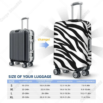 Κάλυμμα βαλίτσας σχεδίασης Zebra Black and White Stripes Cruise Trip Protector Πρακτικά προμήθειες αποσκευών για διακοπές