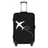 Avion personalizat inimă zbor avion cadou husă pentru bagaje valiză de călătorie elastică huse de protecție se potrivește 18-32 inch