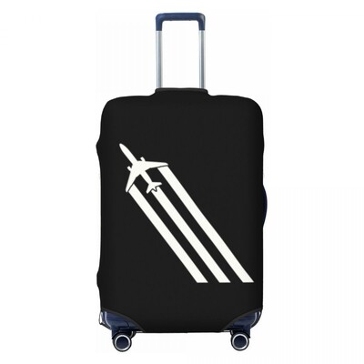 Avion personalizat inimă zbor avion cadou husă pentru bagaje valiză de călătorie elastică huse de protecție se potrivește 18-32 inch