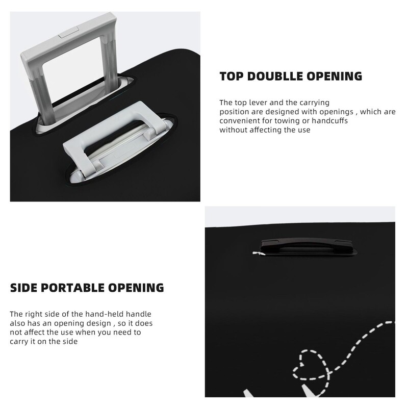 Avion personalizat inimă zbor avion cadou husă pentru bagaje valiză de călătorie elastică huse de protecție se potrivește 18-32 inch